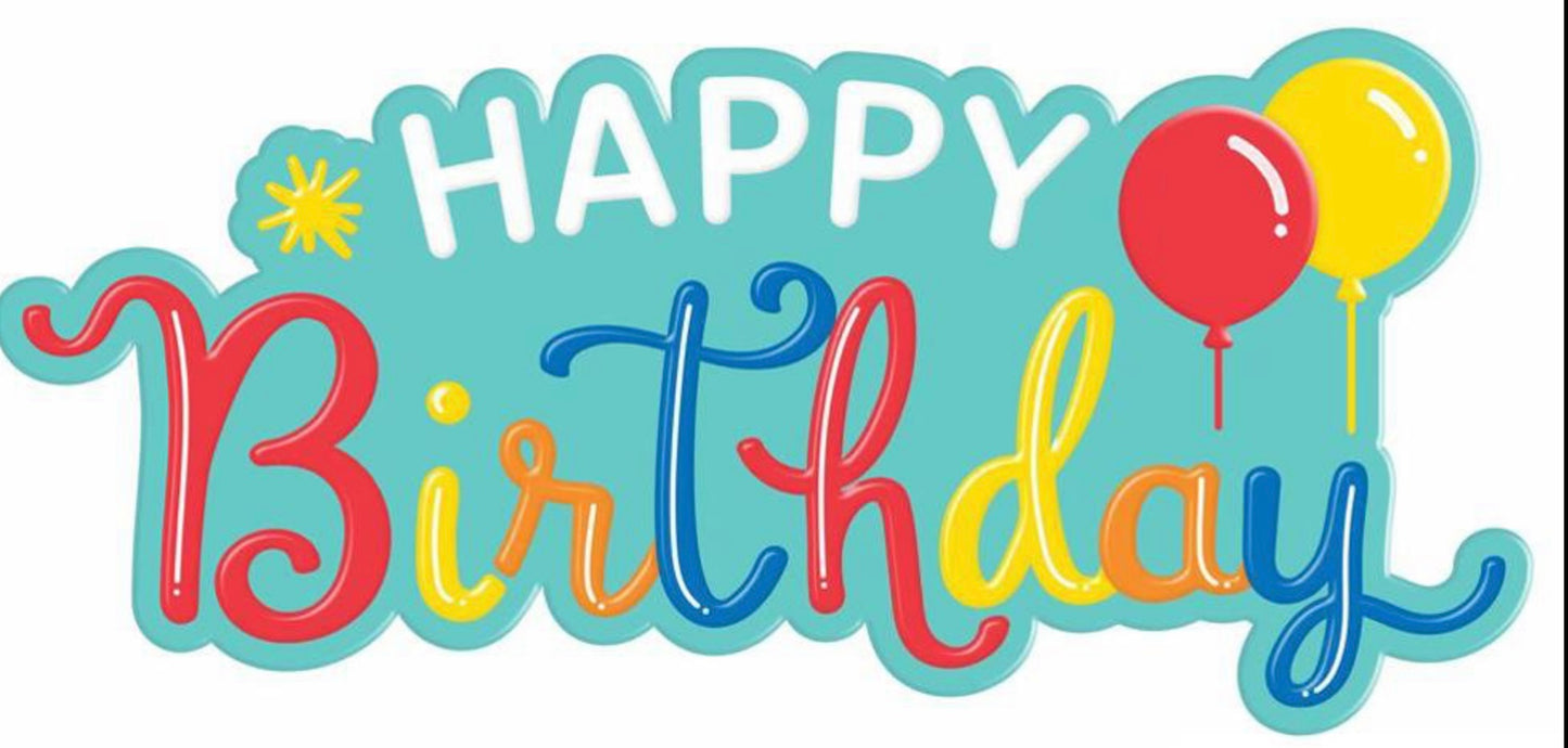 12.5x5.75” Metal Embossed Happy Birthday Wreath Sign