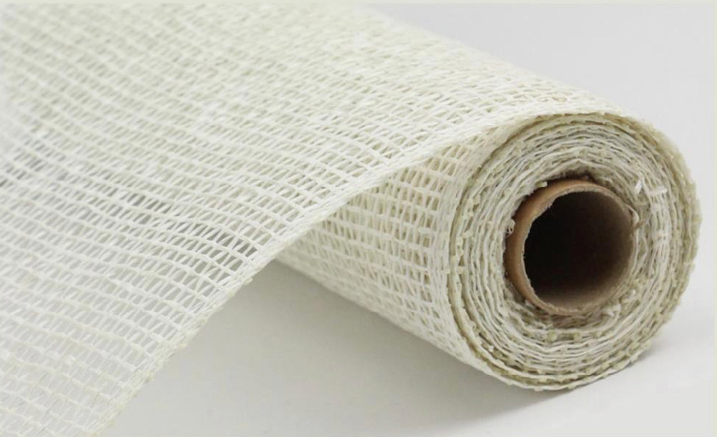 10”x10yd White Poly Burlap Mesh