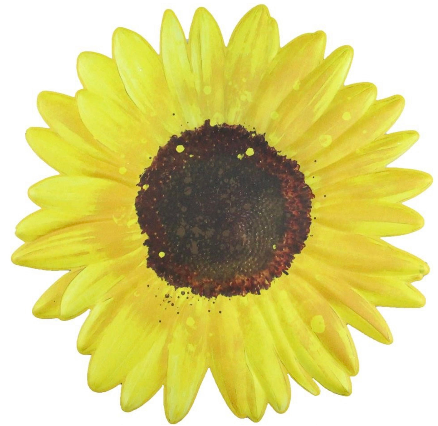 12” Metal Embossed Yellow Sunflower Wreath Sign