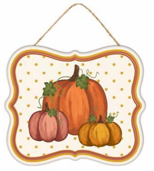 7”x6” Metal Fall Pumpkin Signs