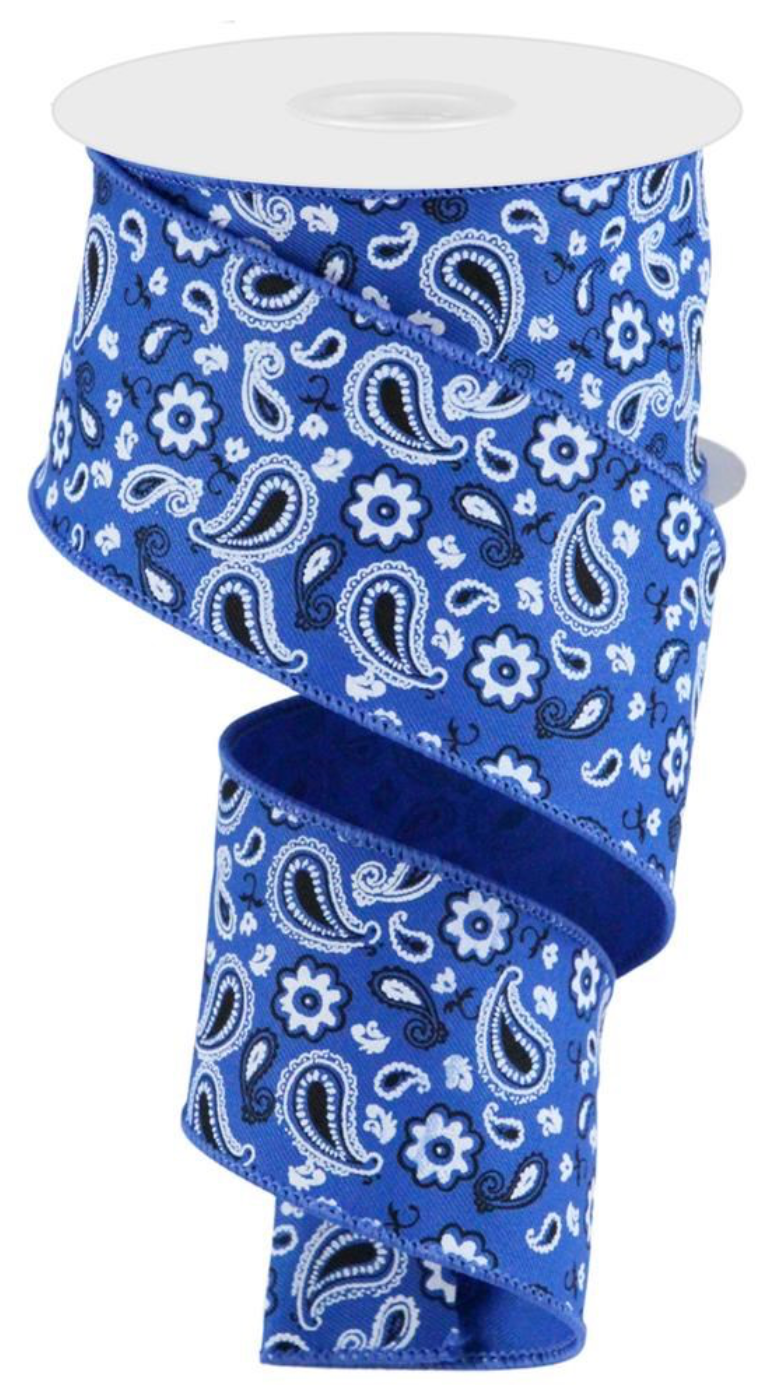 Blue Rag Ribbons 10 Yards - 2.5