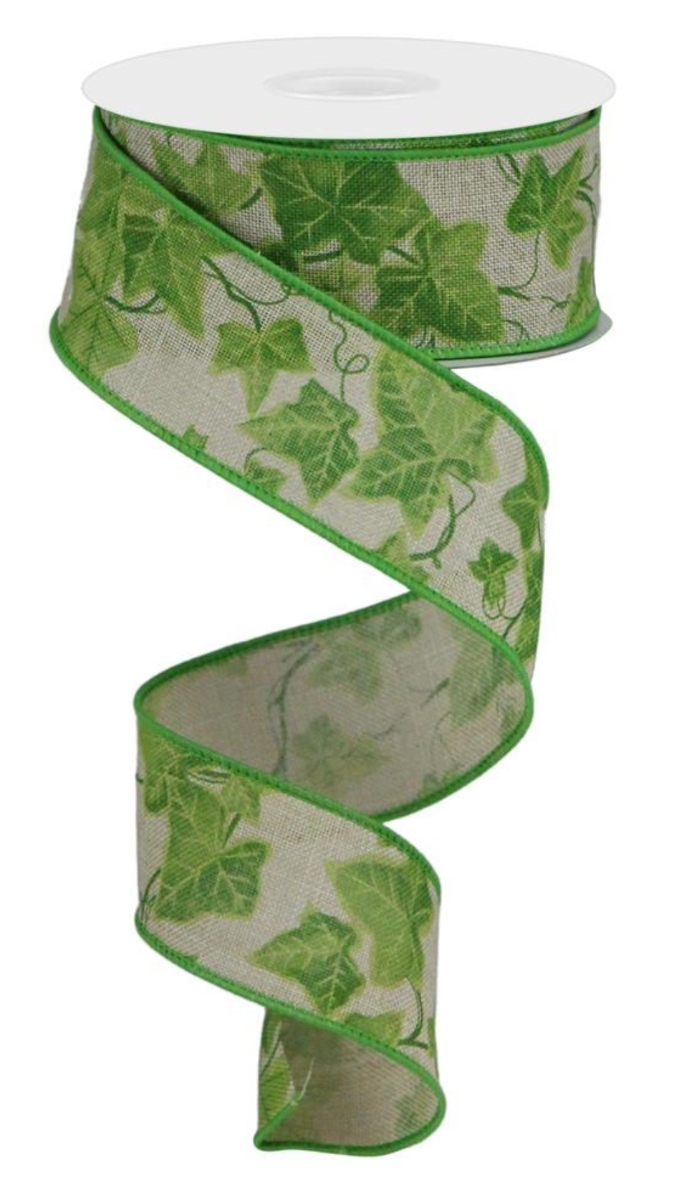 10 Yard - 1.5 Wired Tropical Leaf Ribbon